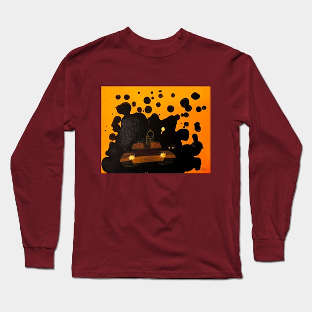 Oil Stain 1 Long Sleeve T-Shirt by MikeCottoArt